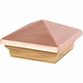thumbnail image 2 of Waddell 220 4 x 4 in. Copper & Wood Pyramid Post Cap, 2 of 2