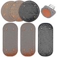 thumbnail image 1 of Base de Sac pour Crocheter Panier en Cuir Fond de Sac en Cuir (6 Pcs, Marron, Noir), 1 of 5