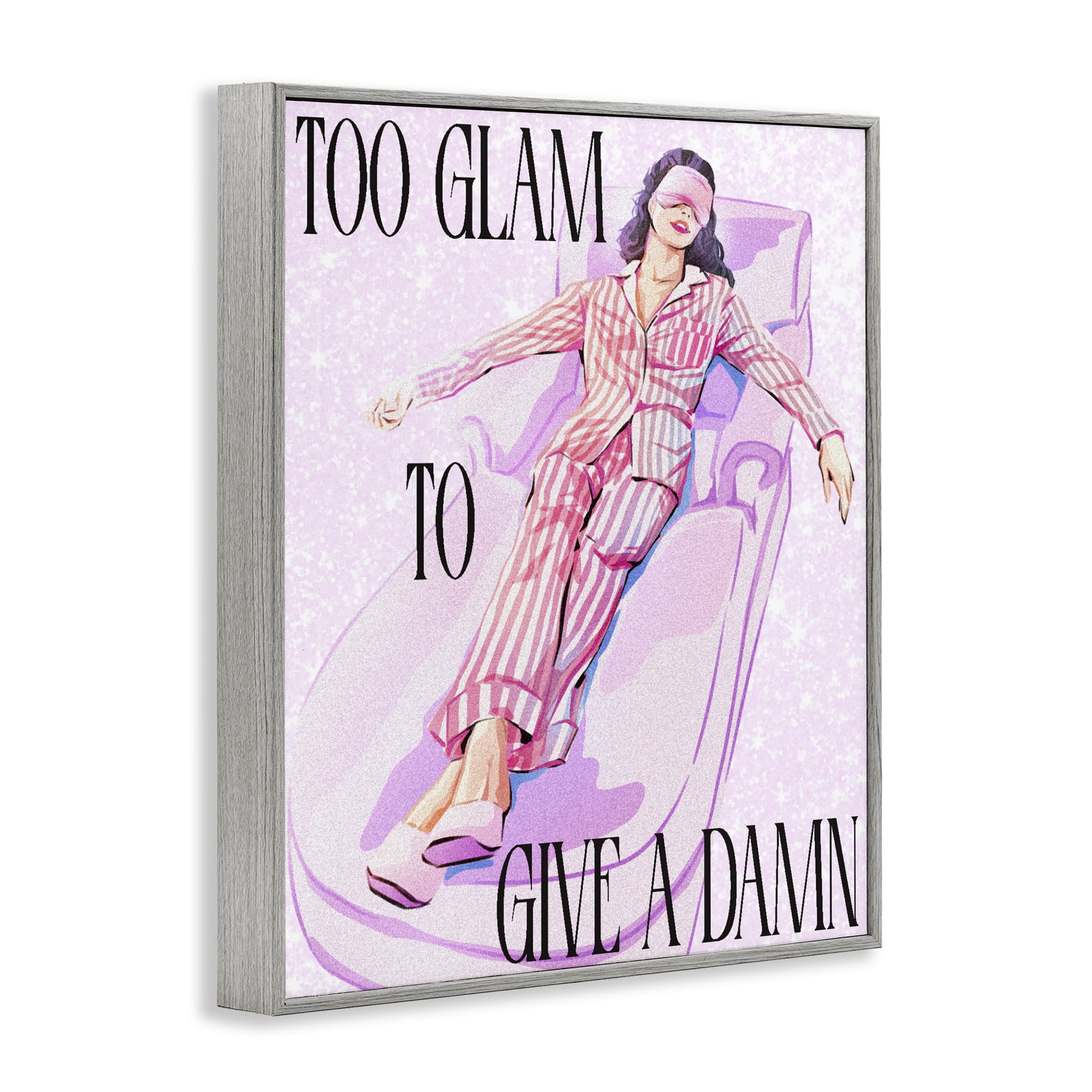 Stupell Industries To Glam To Care Gray Framed Giclee Art, design by Ziwei Li