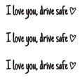 thumbnail image 2 of 3pcs I Love You Driving Safe Mirror Sticker, Sticker de seguridad para el espejo con corazón, 3pcs pegatinas reflectantes en negro, I Love You Driving Safe 11x2cm C, 2 of 3