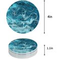 thumbnail image 1 of FMSHPON Marble Set of 6 Round Coaster for Drinks, Absorbent Ceramic Stone Coasters Cup Mat with Cork Base for Home Kitchen Room Coffee Table Bar Decor, 1 of 6