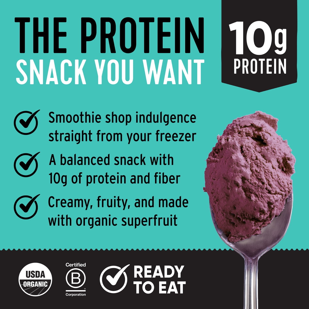 Pitaya Foods Acai, Strawberry, and Banana Protein Smoothie Bowl, 8 fl oz