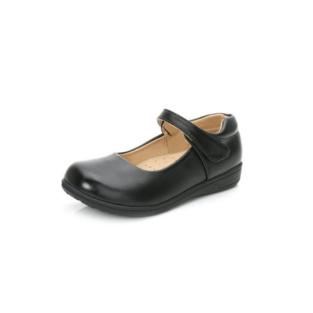 

Ymiytan Youth Girls School Shoes Casual Uniform Mary Jane Round Toe Comfortable Flats Black-2 11c