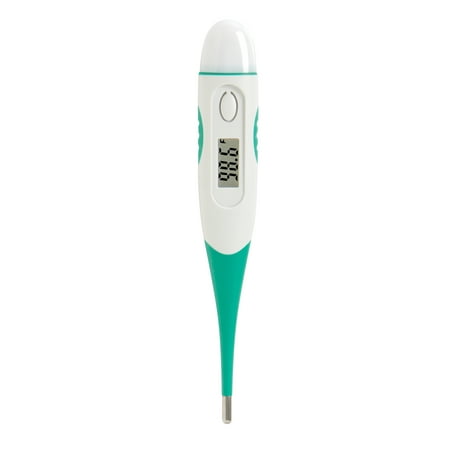 Mabis Digital Thermometer for Fever, Oral and Rectal Thermometer for Adults and Kids with Flexible Tip,
