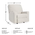 thumbnail image 3 of Signature Design by Ashley Rannis Snow Recliner with Pull Tab Reclining Motion, 3 of 12