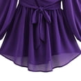 thumbnail image 5 of MIUOWANP Clothes A-Line Dresses for Women Lightweight Women's Fall Sexy Solid Color Lantern Long Sleeved V-neck Patchwork With Belt Off Shoulder Dress,US Size S Purple, 5 of 7
