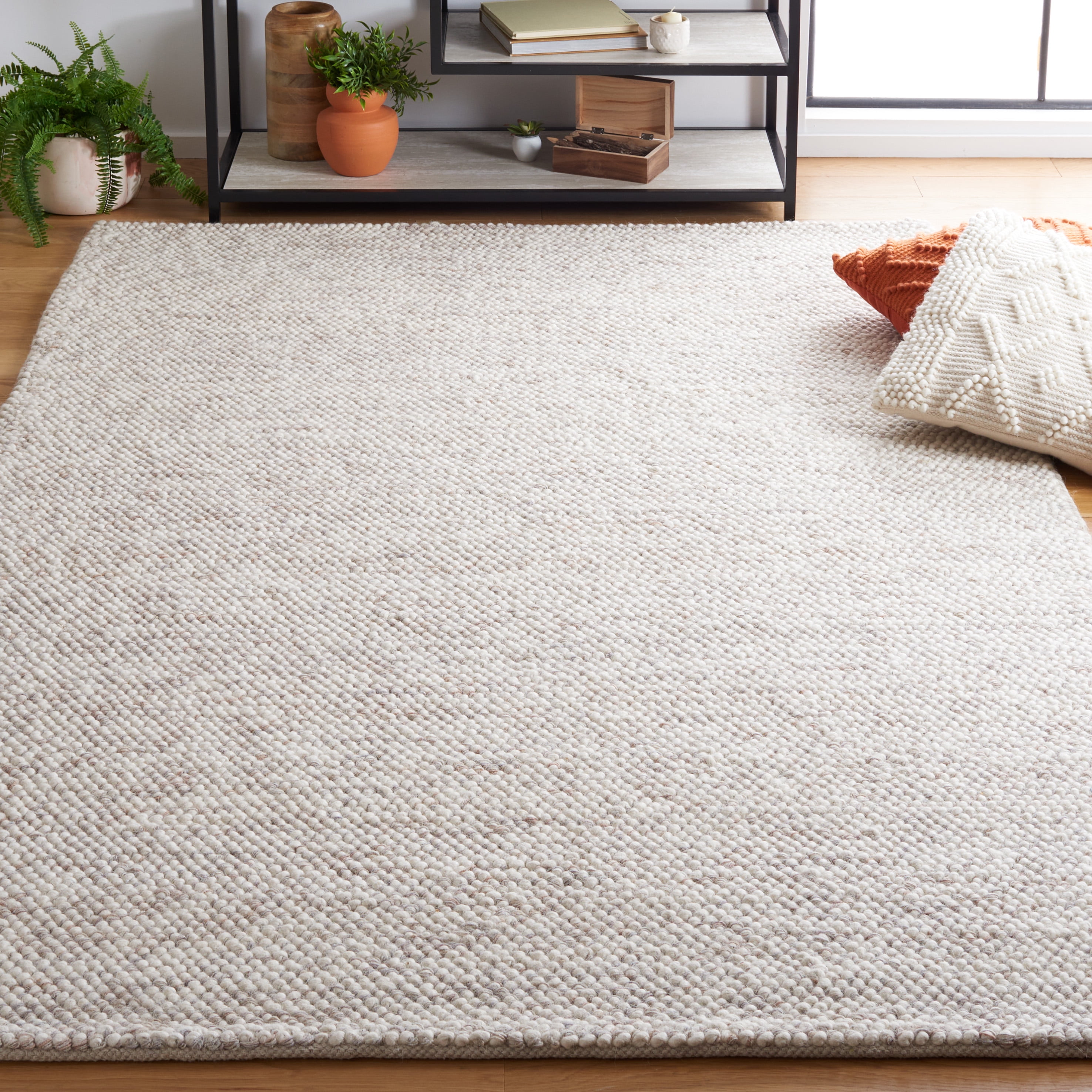 SAFAVIEH Natura Finn Distressed Area Rug, Beige/Ivory, 6' x 9'