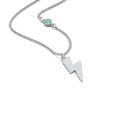 thumbnail image 2 of Lightning Bolt Charm Necklace with Gemstone, 2 of 6