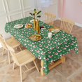 thumbnail image 3 of Green Christmas Snowman Pattern Rectangle Tablecloth 60"x102",Waterproof Polyester Rectangle Table Cloth, Wipeable Spillproof Polyester Tablecloth for Dining, Camping, Indoor and Outdoor, 3 of 6
