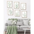 thumbnail image 3 of Framed Botanical Plant Canvas Wood Wall Art Light Green Sage Wall Decor Eucalyptus Leaf Picture for Bedroom Living Room Bathroom Office 8\u201dx 10\u201d x 6pcs, 3 of 6