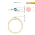 thumbnail image 4 of ANGARA Natural Classic Round Aquamarine Solitaire Bypass Ring in 14K Yellow Gold for Women (Size-4mm) | March Birthstone, Birthday, Anniversary, Jewelry Gift for Women | Natural Aquamarine Ring, 4 of 9
