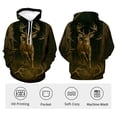 thumbnail image 4 of Rebaike Men's Deer Hunting Hoodie 3D Buck Antler Print Forest Camo Pullover Sweatshirt, 4 of 8