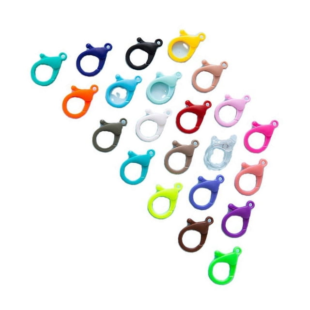 100 piezas de cierre de langosta de colores, cierres de pinza de langosta ligeros de 25mm para mochilas DIY, llaveros, pulseras, collares