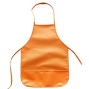 YeekTok 2Pcs Reusable Non-Woven Kids Apron for Craft Kitchen Classroom Orange
