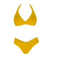 thumbnail image 4 of MSJUHEG Bikinis Set,Mid Rise Bikini Sets for Women,Bralette Bikini Set,Womens Bikini,High Waisted Bikini Sets for Women,Strapless Bathing Suits for Women,Knot Front Yellow S, 4 of 4