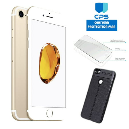 Apple iPhone 7 GSM Unlocked (Certified Refurbished) w/ED Bundle - $99 Value (Bundle Includes: ED Premium Case + Screen Protector + 1 Year Extended CPS Limited Warranty) (Gold, (Best Iphone Extended Warranty)