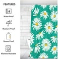 thumbnail image 2 of Daisy Flower Shower Curtain for Bathroom Shower Curtain Set with 12 Hooks Waterproof Fabric Bath Curtain for Bathtub Restroom Decor, 72 X 72 in, 2 of 6