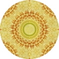 thumbnail image 1 of Ahgly Company Indoor Square Patterned Bold Yellow Area Rugs, 3' Square, 1 of 6