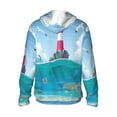 thumbnail image 3 of Sigee Lighthouse Sea Port Print UPF50+ Men's Sun Protection Hoodie Shirt SPF UV Shirt Long Sleeve Fishing Outdoor Lightweight, S-3XL, 3 of 9