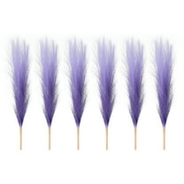 Uxcell Faux Pampas Grass, Boho Decor for Home Decoration Artificial Tall Fluffy Stems Wedding Flower Party Vase Arrangement Purple