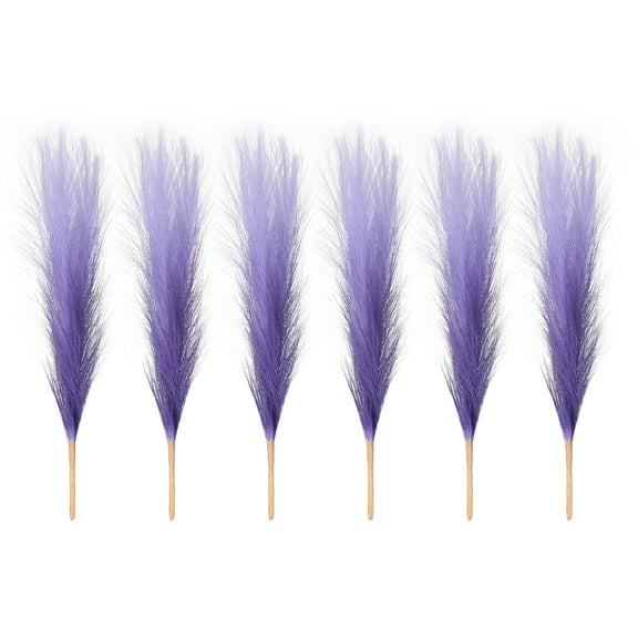 Uxcell Faux Pampas Grass, Boho Decor for Home Decoration Artificial Tall Fluffy Stems Wedding Flower Party Vase Arrangement Purple