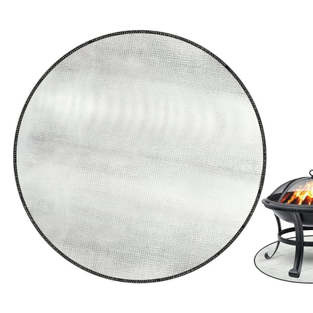 Irfora 24 Inch Round Fire Pit Mat Fire Resistant Grill Mat Deck Protector Heat Resistant Shield Fireproof Mat Pad For Walmart Com