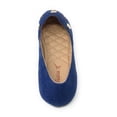 thumbnail image 5 of Victoria K Women's Round Gold Studs Denim Ballerina Flats, 5 of 5