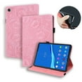 thumbnail image 1 of SaniMore Wallet Case for Lenovo Tab M10 Plus 3rd Gen 10.6 inch 2022 TB-125F/128F, PU Leather Embossed Sunflower Shockproof TPU Shell Card/Pen Holder Hand Rope Anti-slip Kickstand Tablet Cover, Pink, 1 of 12