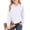4# White, variant on Huankd Girls Polo Shirts Long Sleeve School Uniform Classic Color Raglan Button-Up Top Comfortable Tee White 5-6Y