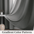 thumbnail image 4 of Yakamok Ombre 100% Blackout Curtains for Bedroom, Room Darkening Gradient Grey Curtains for Living Room Grommet Window Curtains 63 inches Long,2 Panels,52x63 inch, 4 of 6