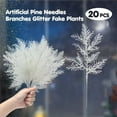 thumbnail image 6 of Mlkoz Home decor, 20 Pcs Christmas Glitter Branches Artificial Christmas Picks Floral Twig Spray For Christmas Tree Ornaments DIY Xmas Wreath Garland, Birthday Gifts, 6 of 8
