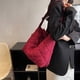 thumbnail image 5 of Bolso bandolera acolchado bandolera de algodón para mujer de mano para mujer de color sólido, 5 of 8