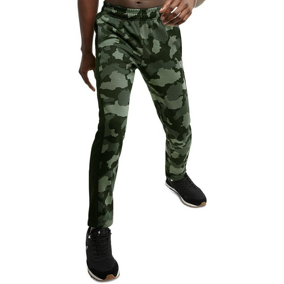 Champion Men's Sweatpants Elastic Waist Athletic Logo Comfort Mesh Camo X-Large
