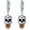Greenish Mexican Brown, variant on Mens Womens 925 Sterling Silver Opal Skull Hoop Earrings Dangle with Skulls, Skull Hook Earrings for Men Women 2pcs-1
