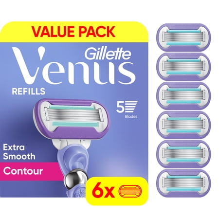 Venus Deluxe Smooth Swirl Women's Razor Blade Refills, 6 Ct