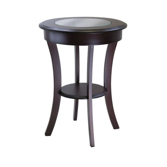 Cassie Round Accent Table with Glass
