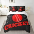 thumbnail image 2 of Castle Fairy Teens Red Cricket 7pcs Bedding Comforter Set,Sport Gamer Queen Bedding Sets Super Cozy,Ball Game Queen Sheet Sets,Luxury Bedroom Decor, 2 of 8