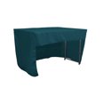thumbnail image 1 of Mantel ajustable LA Linen de popelina de poliéster con espalda abierta 48 L x 30 W x 30 H verde azulado oscuro, 1 of 1