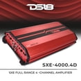 thumbnail image 2 of Amplificador de coche DS18 SXE-4000.4D/RD Estéreo de Gama Completa Clase D, 2 of 6