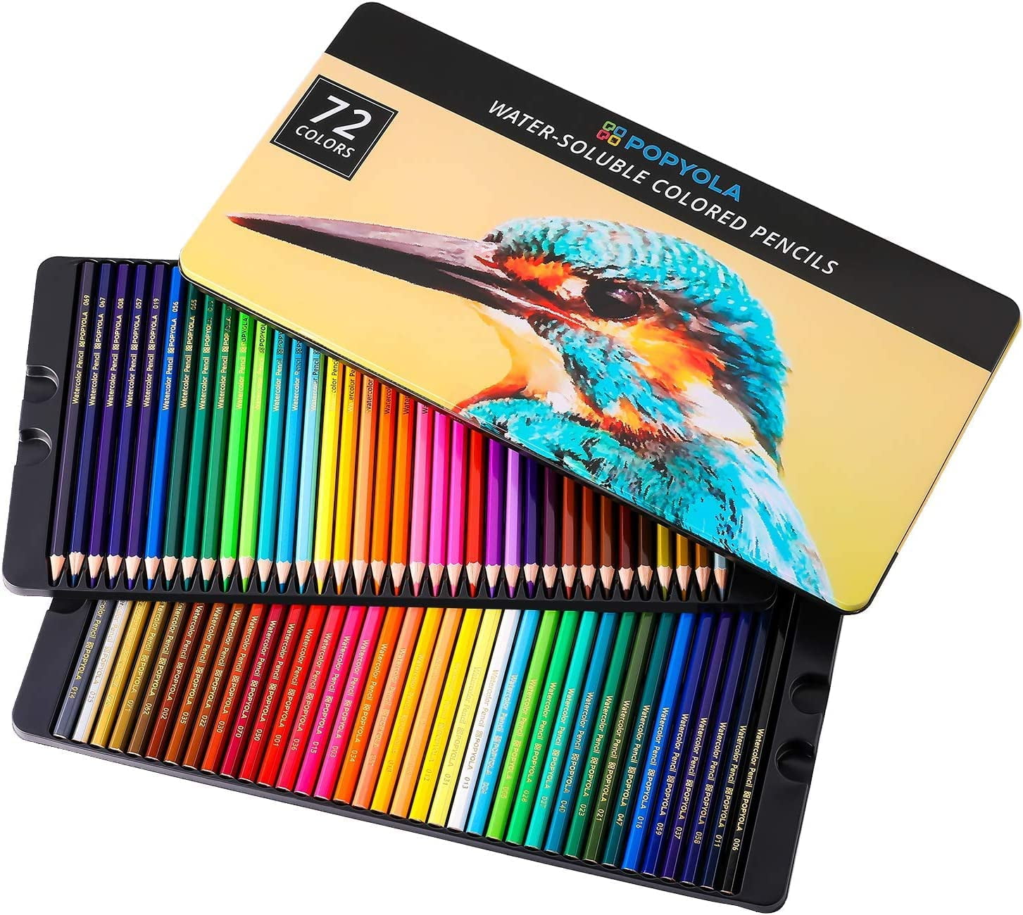  n/a Brush Set 72-Color Water-Soluble Color Lead Colored Pencils  Soluble in Water Colored Pencils Gift Box (Color : A)