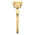 thumbnail image 3 of 0.8 ct Emerald Cut Natural Citrine Three-Stone Engagement Ring for Women in 18K Yellow Gold, 3 of 5