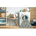 thumbnail image 2 of Ahgly Company Machine Washable Indoor Square Contemporary Silver Gray Area Rugs, 6' Square, 2 of 7