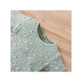 thumbnail image 5 of Franhais Girl's Three-Piece Suit, Baby Toddler Kid Girl Floral Print Ribbed Short Sleeve Tops + Elastic Waist Shorts + Headband, 5 of 9