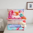 thumbnail image 5 of Manfei Pink Axolotl Queen Comforter Set,Colorful Salamander Comforter Sets Queen,Pink Reversible,3-Piece,1 Comforter and 2 Pillowcases, 5 of 7