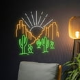 thumbnail image 3 of Handmadetneonsign Cactus Desert Sun Neon Sign, Sun Desert Cactus Neon Light, Cactus Neon Light, 3 of 5