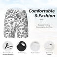 thumbnail image 4 of Kdxio Hand Drawn Snake Print Men's Swim Trunks with Compression Liner 7 Inch Inseam Quick Dry Swim Shorts, 4 of 7