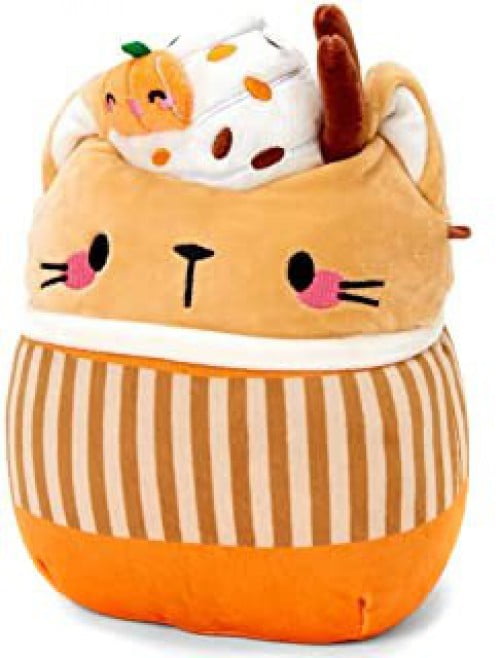 Squishmallows Cinda the Pumpkin Spice Latte Cat Plush - Walmart.com
