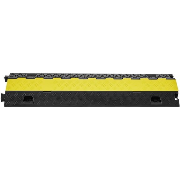 KFFKFF 2 Channel Cable Protector Ramp Load TPU Wire Cable Cover Ramp 22000 lbs