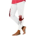 thumbnail image 3 of QATAINLAV Women 2025 Halloween Costumes, Legging for Women Butt Lift High Waisted Sport Pant Funny Graphic Print Jogger Skinny Bottoms Summer Savings White L, 3 of 7