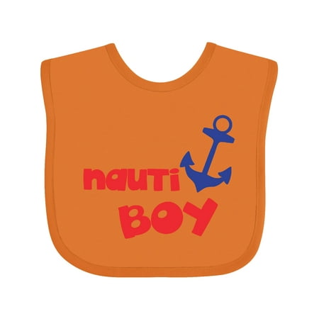 

Inktastic Nauti Boy Boat Anchor Sailor Sailing Nautical Gift Baby Boy Bib